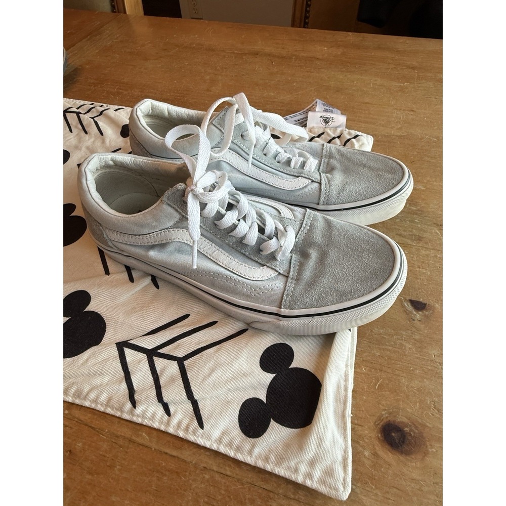 VANS Off-the-Wall Grey Suede Canvas Shoes - Size Mens 6 - Womens 7.5 Gray